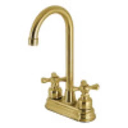Kingston Brass KB497AXSB Bar Faucet, Brushed Brass KB497AXSB